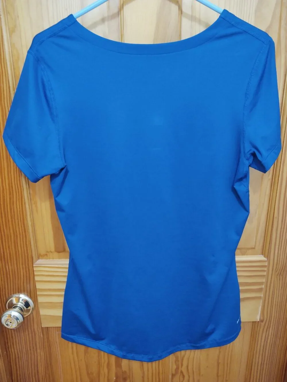 Nike Pro Compression Fitted V-Neck Training Top Court Blue Size XL